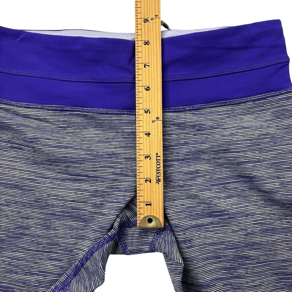 Lululemon Women's Size 6 Run Inspire Crop II Bruised Berry Wee‎ Leggings EUC